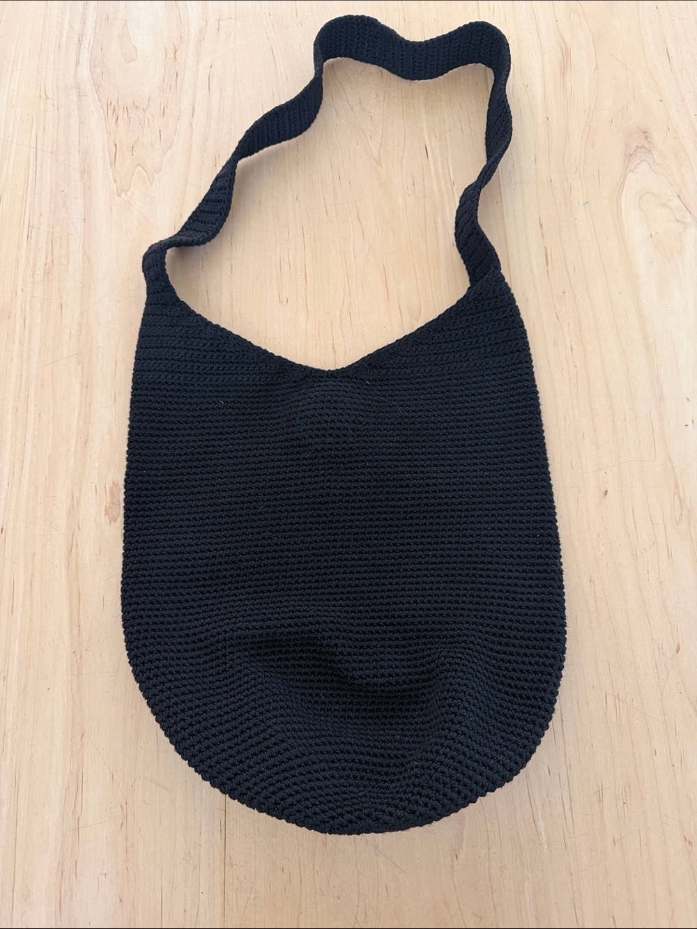 The Sak Black Knit Shoulder Bag